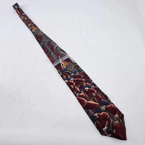Vintage Tango Max Raab Tie Silk Americana Firefighters 1896 Firemen Necktie USA - Picture 11 of 12